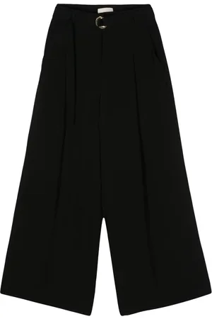 ULLA JOHNSON Belted crepe palazzo pants