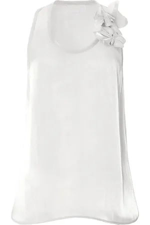 GENNY Orchid-appliqué top