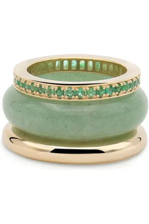 BY PARIAH 14kt yellow gold Luminous multi-stone stackable ring