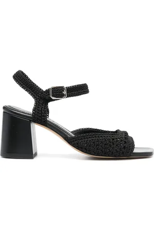 Souliers Martinez Sicilia 75mm woven leather sandals