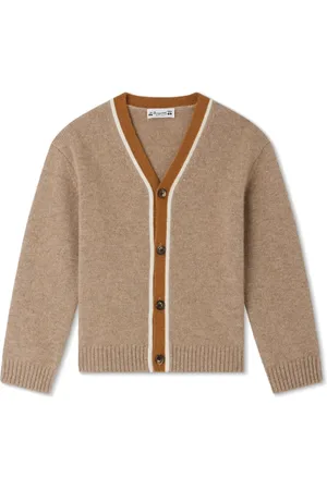 BONPOINT Garfield stripe-detail cashmere cardigan