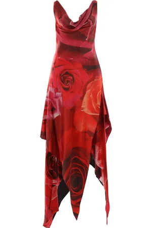 Roberto Cavalli Garden Rose-print dress