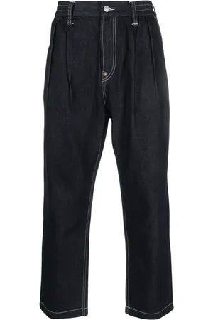 Evisu Seagull-print tapered jeans