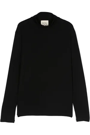 DOUUOD KIDS Logo-embroidered high-neck sweatshirt