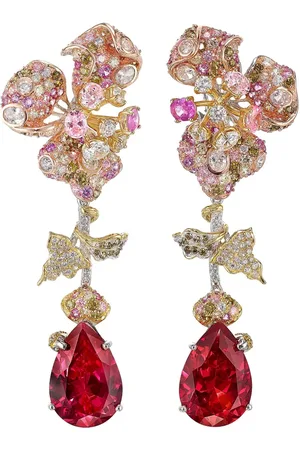 Anabela Chan 18kt yellow and white gold multi-stone drop earrings