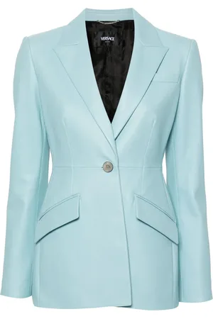 VERSACE Single-breasted leather blazer