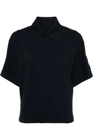 SYSTEM Asymmetric cotton polo shirt