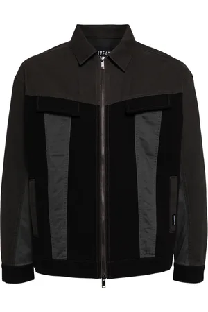 FIVE CM Two-tone zip-up shirt jacket