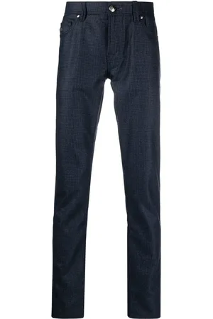 sartoria tramarossa Checked straight-leg trousers
