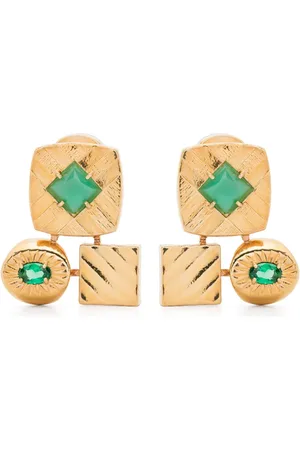WOUTERS & HENDRIX Crystal-embellished clip-on earrings