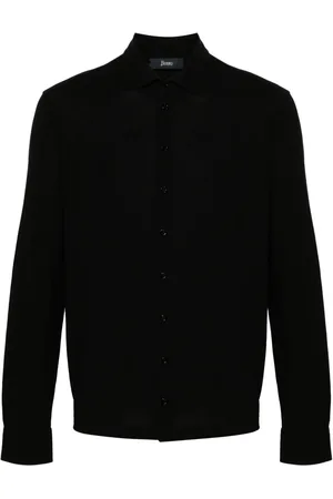 HERNO Spread-collar cotton shirt