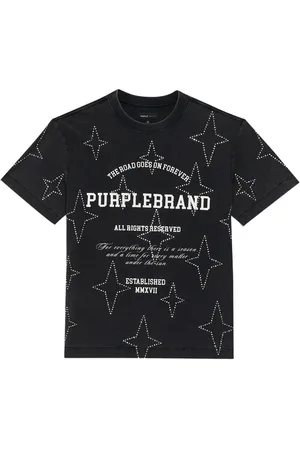 Purple Brand Stacked Crystal Stars T-shirt