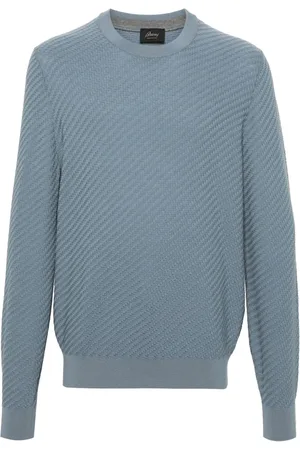 BRIONI Interwoven wool-cashmenre-blend jumper