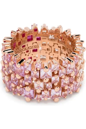 Suzanne Kalan 18kt rose gold Princess topaz and diamond ring