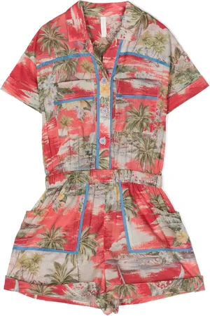ZIMMERMANN Alight graphic-print cotton playsuit