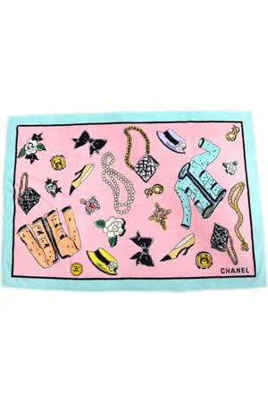 CHANEL 1990-2000s Icon-jacquard beach towel