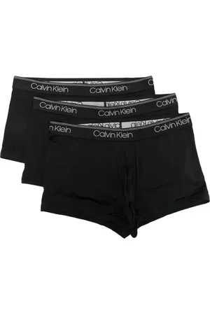 Calvin Klein Logo-waistband slip-on briefs (pack of three)