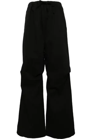 We11 Done Logo-embroidered trousers