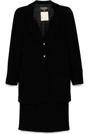 CHANEL 1990s CHANEL CC mark buttons suit
