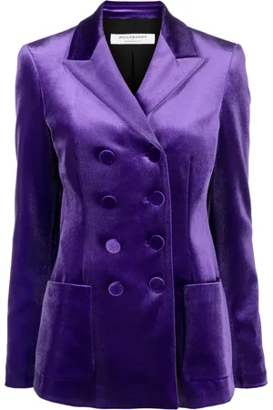 Serafini Double-breast satin-finish blazer