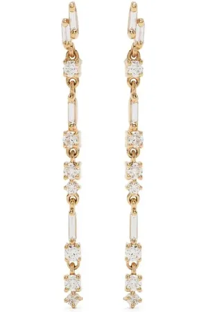 Suzanne Kalan 18kt yellow Thin dangle drop earrings