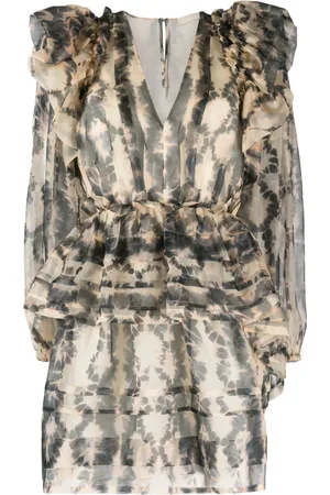 ULLA JOHNSON Adelaide abstract-print silk minidress