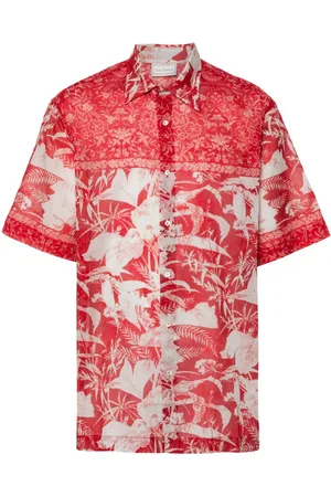 PIERRE-LOUIS MASCIA Floral-print cotton shirt
