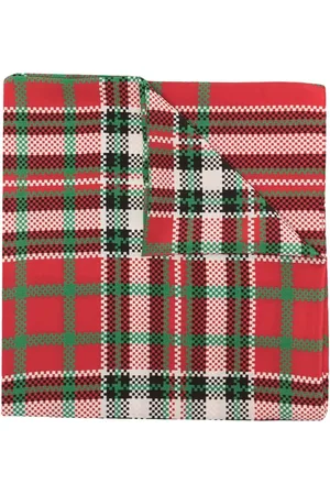 Saint Laurent 1990s YSL plaid-check silk scarf