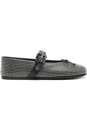 Miu Miu Stud-embellished ballerina shoes