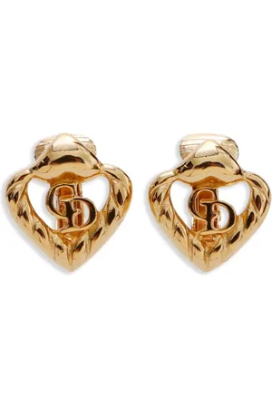Dior Logo heart earrings