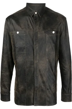 MISBHV Long-sleeve faux-leather shirt