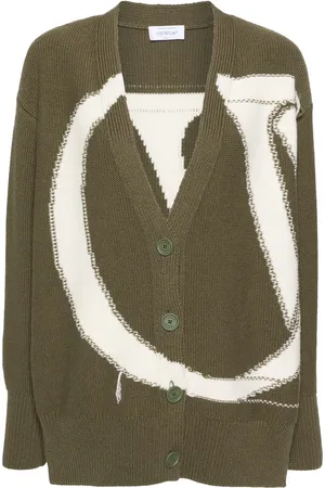 OFF-WHITE Intarsia-knit logo cardigan