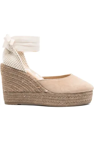 MANEBI 100mm suede espadrilles