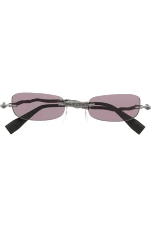 KUBORAUM Sculpted-arms rectangle-frame sunglasses