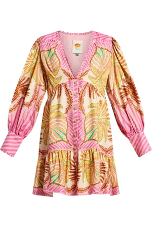 Farm Rio Sand Palm mini dress