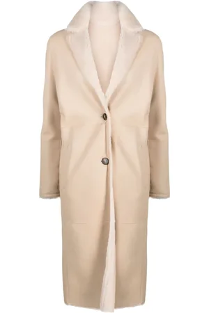 LISKA Lammmantel button-up coat