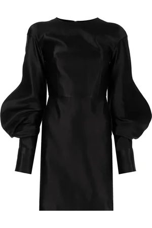 Tom Ford Puff-sleeve duchess-silk minidress