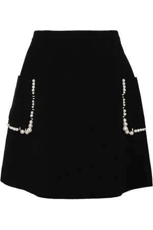 DICE KAYEK Pearl-embellished mini skirt