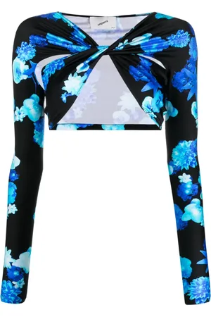 COPERNI Floral-print cropped top