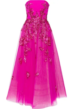 Saiid Kobeisy Beaded tulle strapless gown