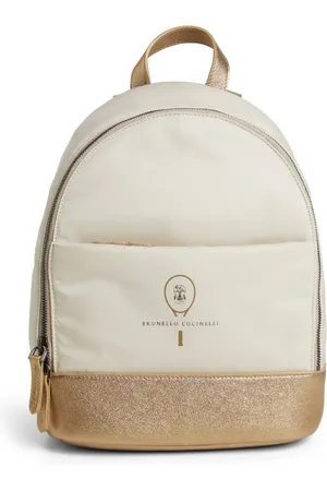 Brunello Cucinelli Logo-print panelled backpack