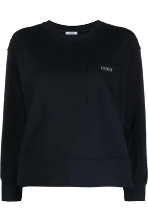 PESERICO SIGN Logo-patch cotton sweatshirt