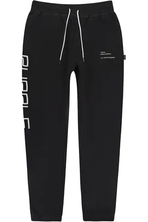 Purple Brand Logo-print french-terry " " track pants