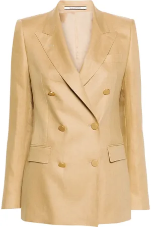 TAGLIATORE Double-breasted linen blazer