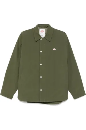 DANTON Logo-patch shirt jacket