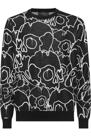 Philipp Plein Dripping Skull jumper