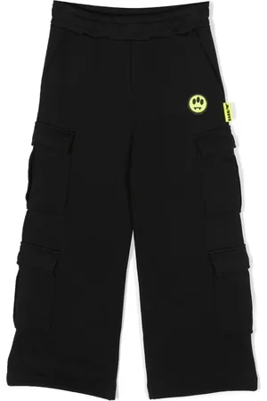 BARROW Smiley-face cotton cargo trousers