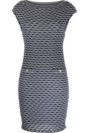CHANEL Jacquard knit dress