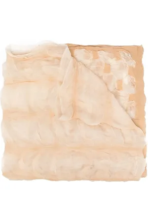 Issey Miyake 2000s creased effect sheer silk scarf