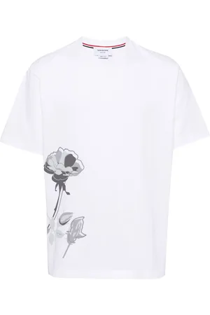 Thom Browne Floral-print cotton T-shirt